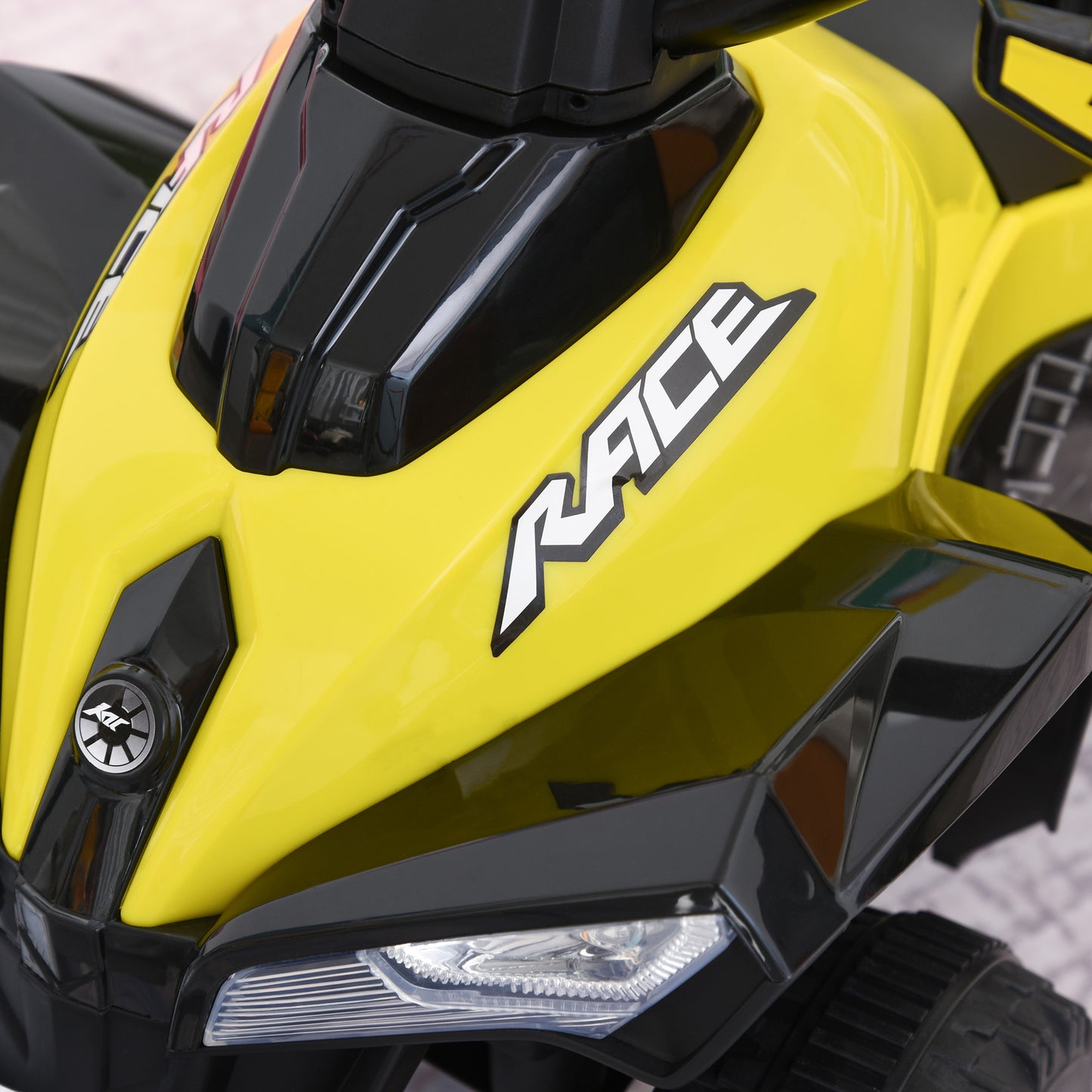 HOMCOM Toddler Kids Ride On Car Walker Foot To Floor Slider w/ Music Lights NO POWER Manual for 18 - 36 Months Yellow