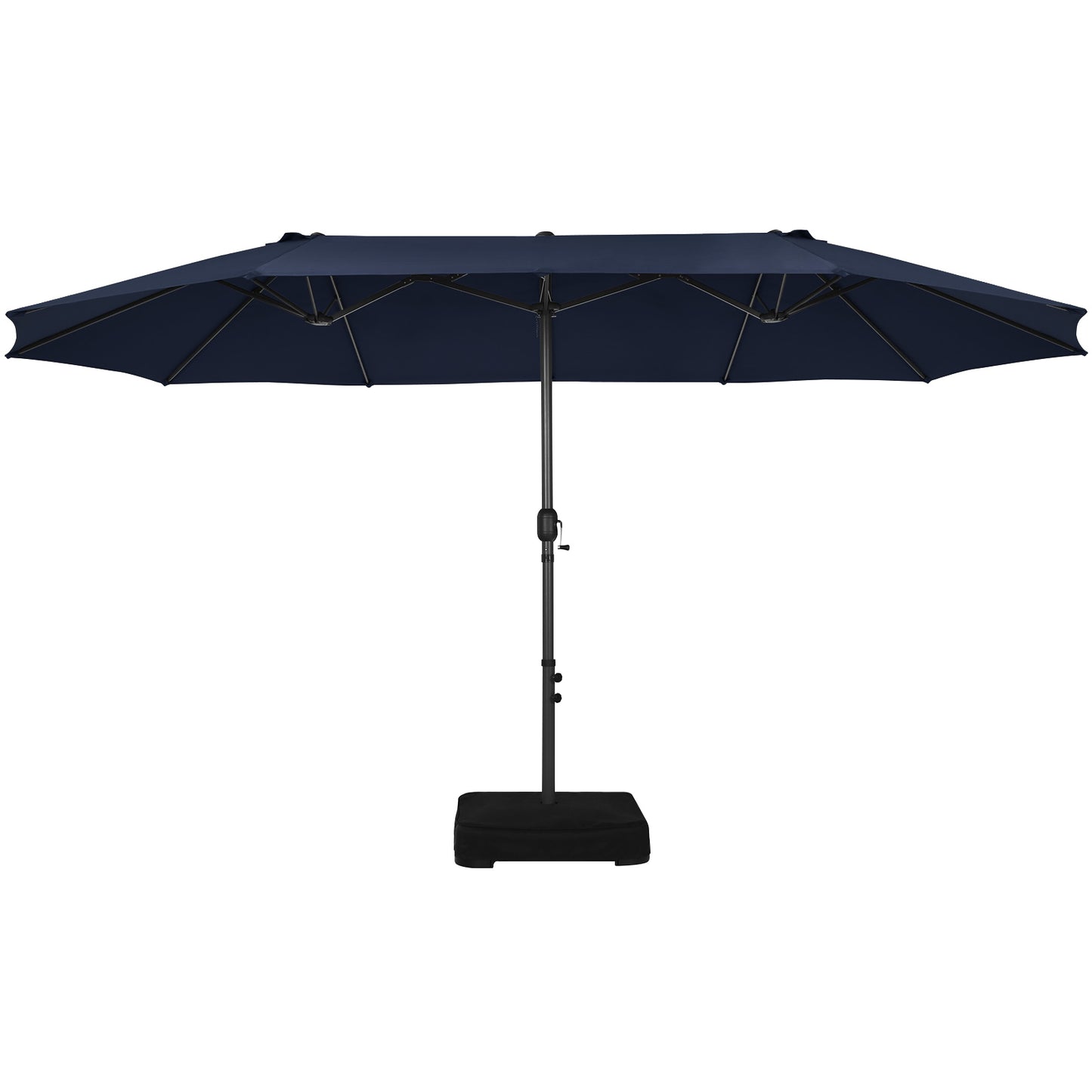 450CM Double Sided Outdoor Umbrella Twin Size with Crank Handle-Navy