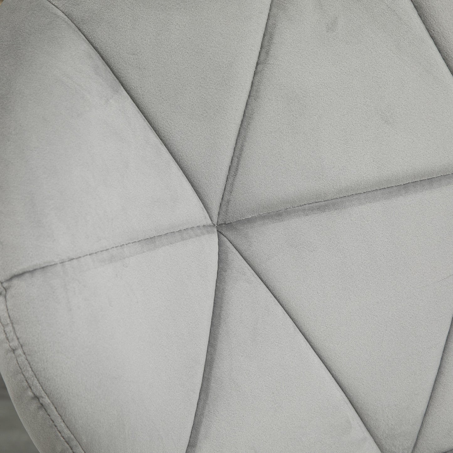 HOMCOM Bar Stool Set of 2 Fabric Adjustable Height Armless Upholstered Counter Chairs with Swivel Seat, Light Grey