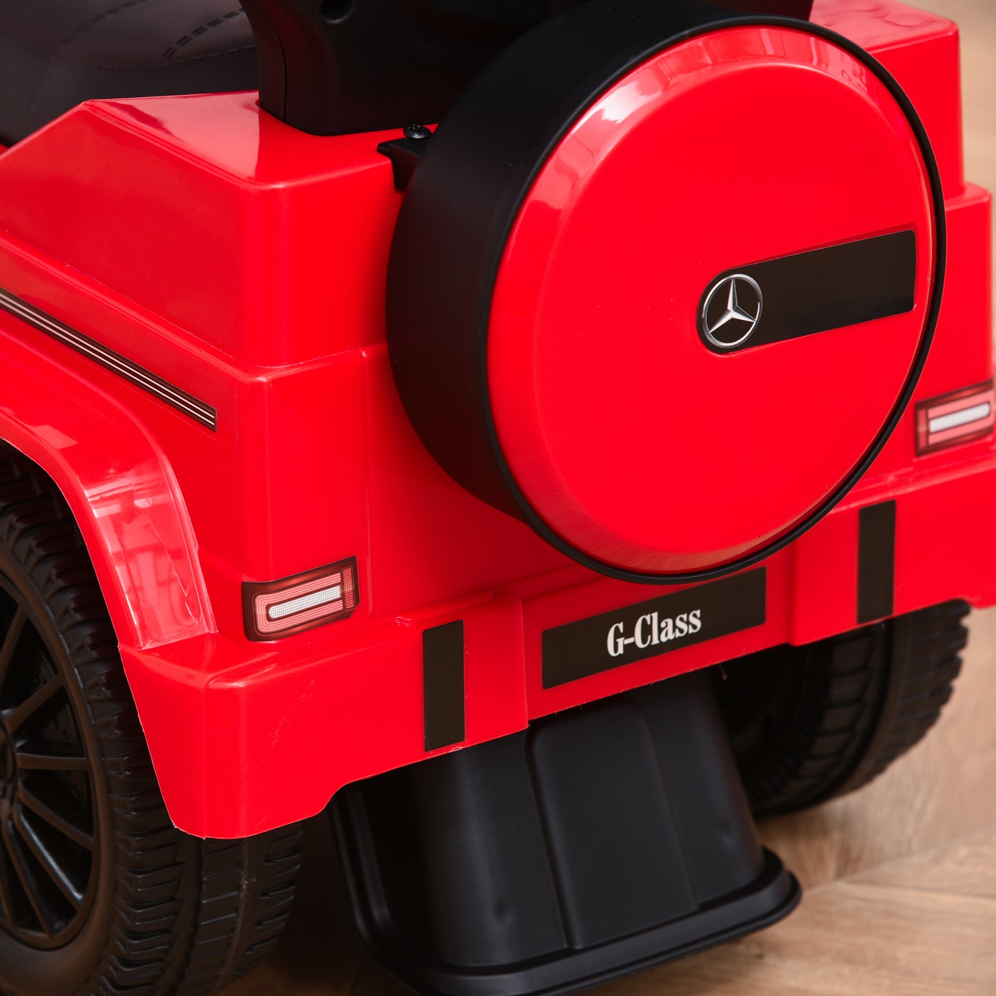 HOMCOM Compatible Kids Children's Ride-On Push Along Car Sliding Walker Mercedes-Benz G350 Licensed Floor Slider Vehicle with Steering Wheel Red