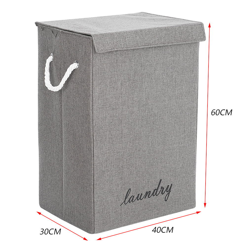 Foldable Home Laundry Baskets Laundry Hamper with Lid and Rope Handles