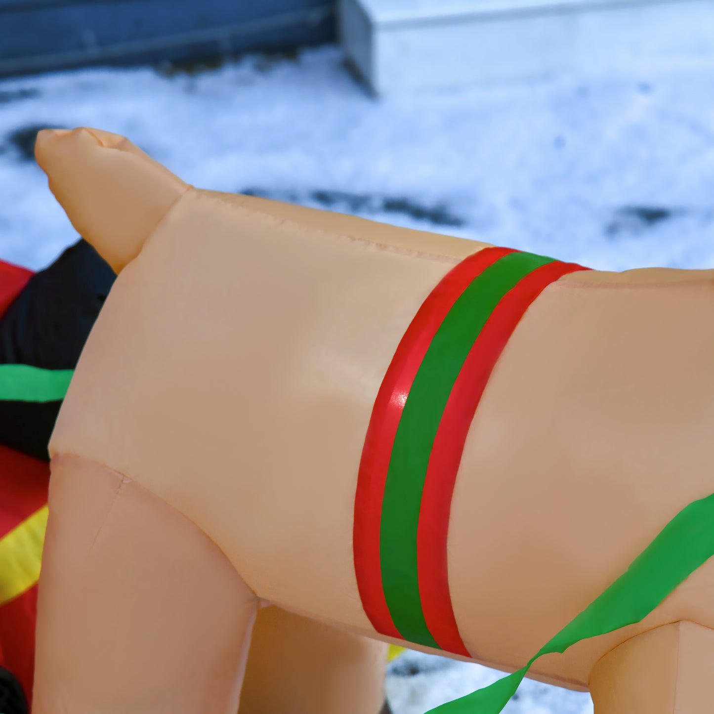 HOMCOM Inflatable Santa, Polyester, 122H cm-Multicolour