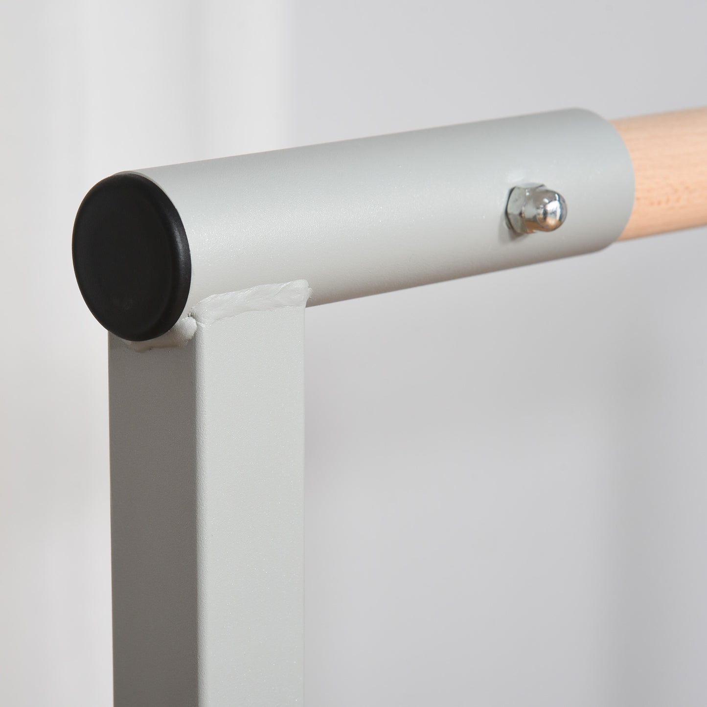 HOMCOM Height Adjustable Gymnastics Horizontal Bar For Kids Home Gym Training Children Junior Kip High Bar Fitness Blue w/ Steel Frame Wood