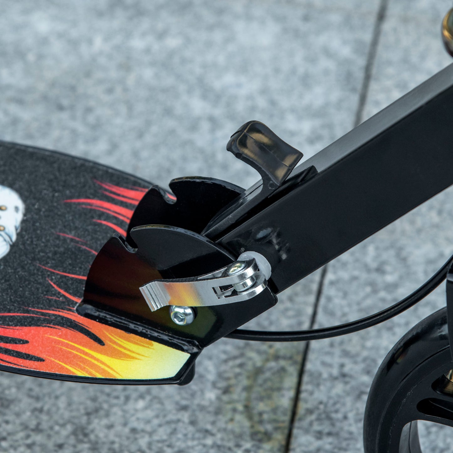 HOMCOM Kids Scooter, Toddler Foldable Kick Scooter with Adjustable Height Brake for Boys and Girls 7-14 Years, Black