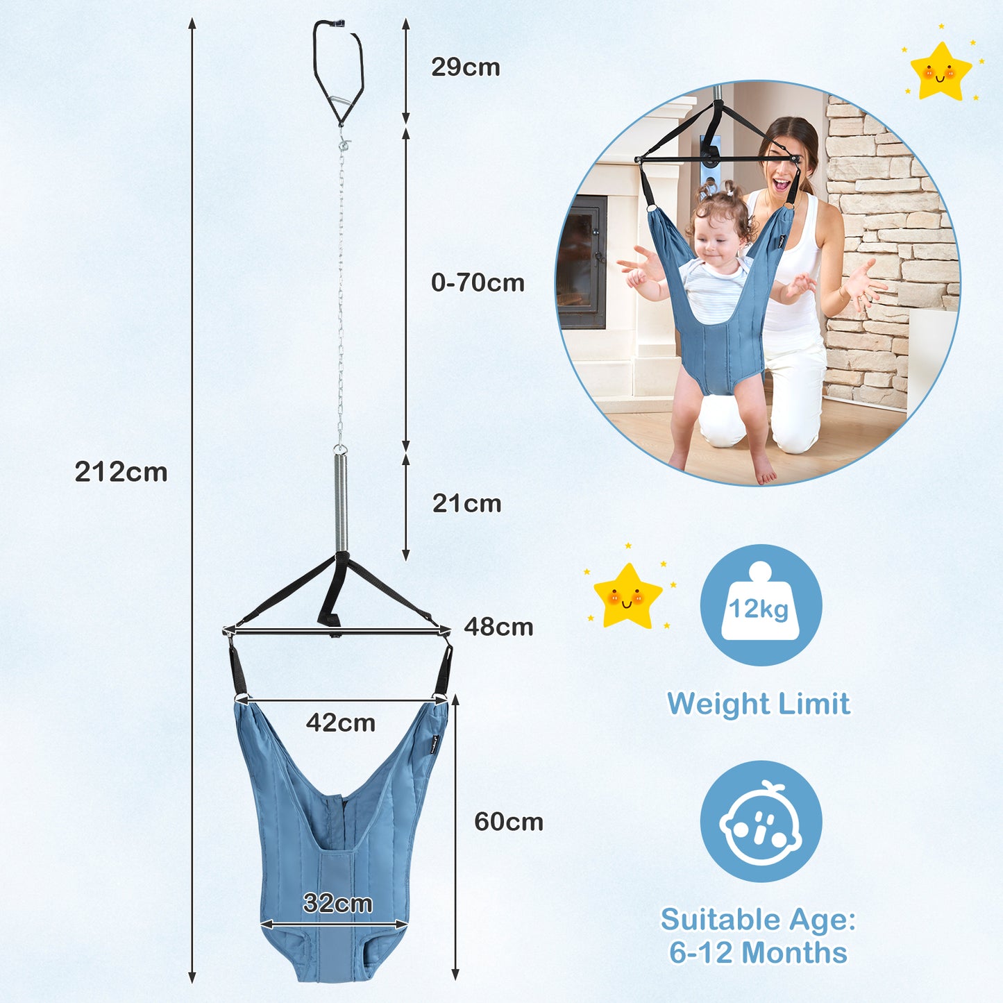 Baby Door Bouncer Jumper Swing Seat