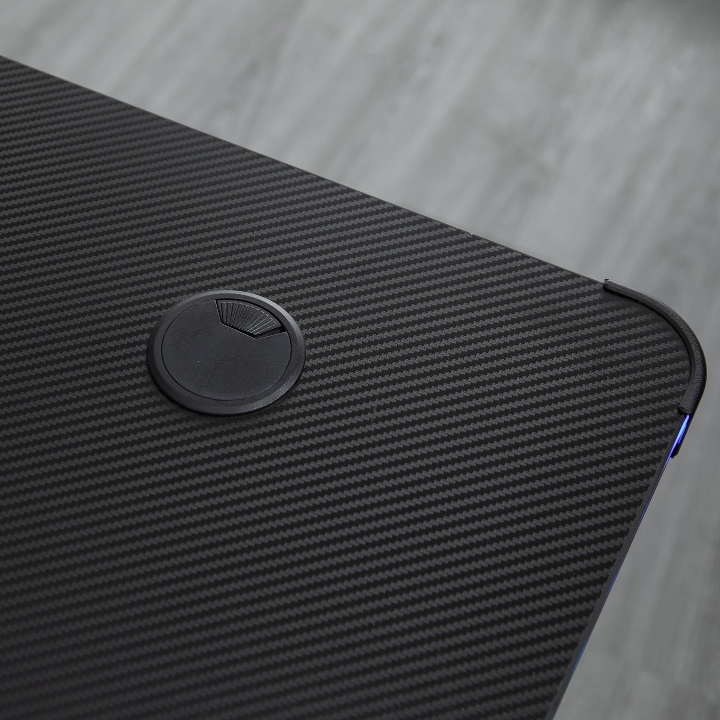 HOMCOM Gaming Desk Racing Style Home Office Ergonomic Computer Table Workstation with RGB LED Lights, Black