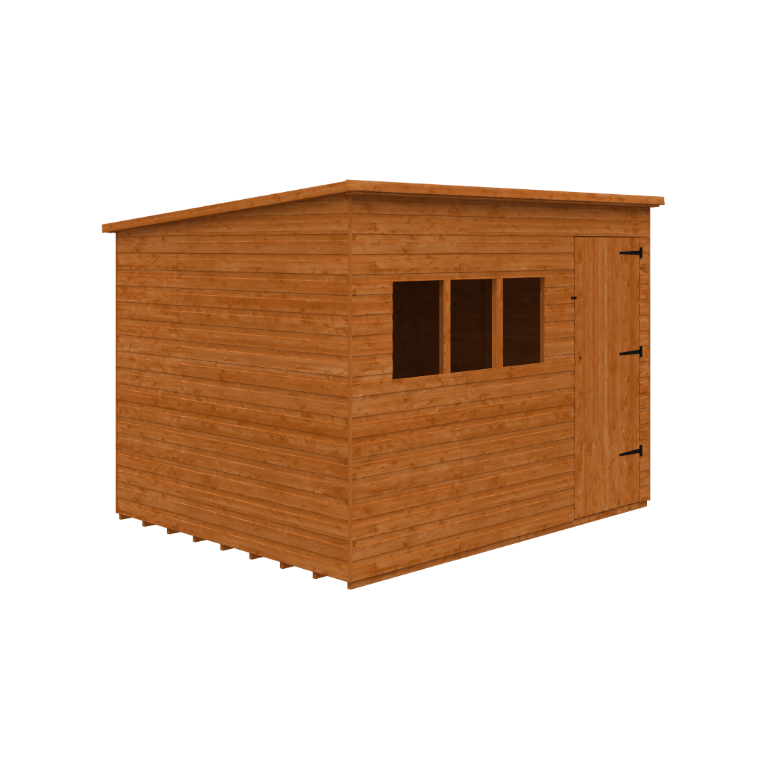 GardenArch 10x8 Tanalised Deluxe Pent Wooden Shed