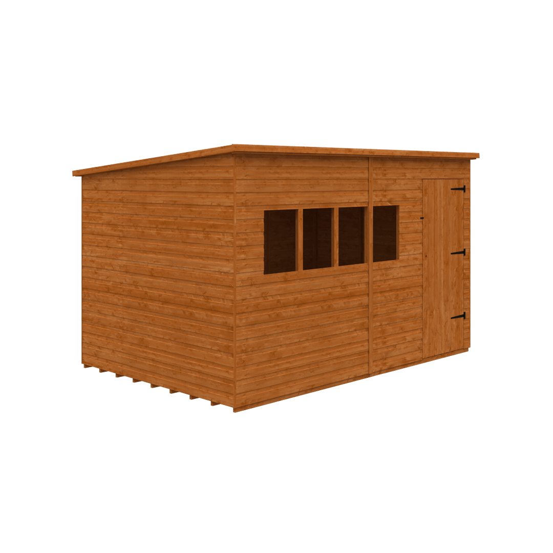 GardenArch 12x8 Tanalised Deluxe Pent Wooden Shed