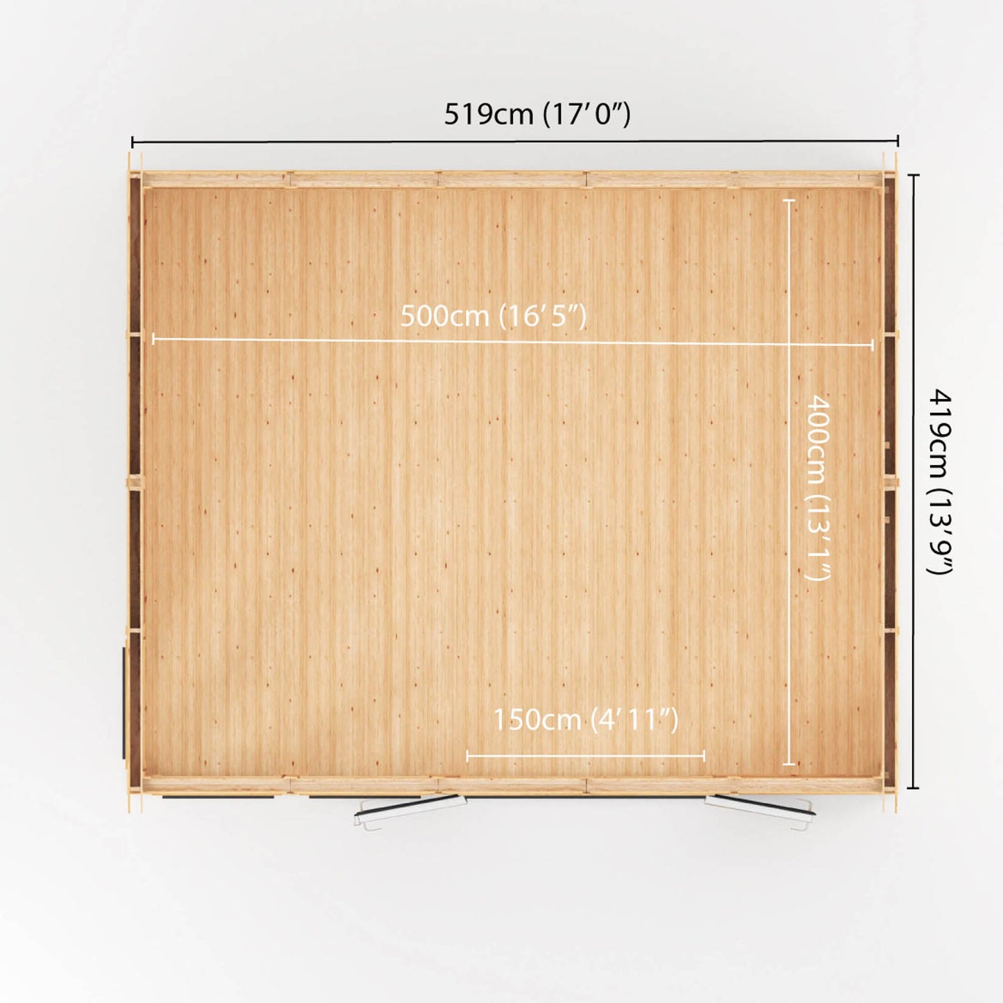 Sherwood Rufford 5M X 4M Insulated Garden Room - (Upvc Windows & Doors) - Grey