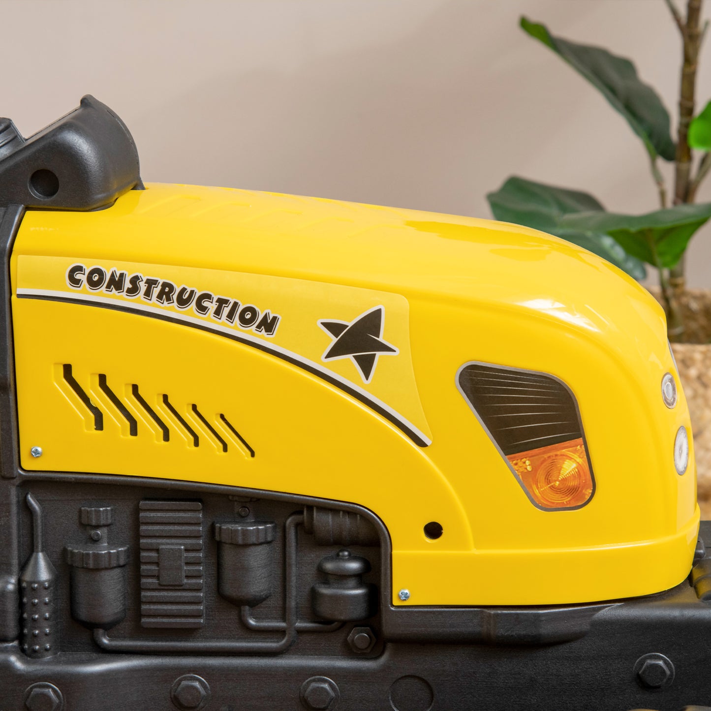 HOMCOM Pedal Go Kart Ride on Tractor w/ Shovel & Rake Four Wheels Child Toy