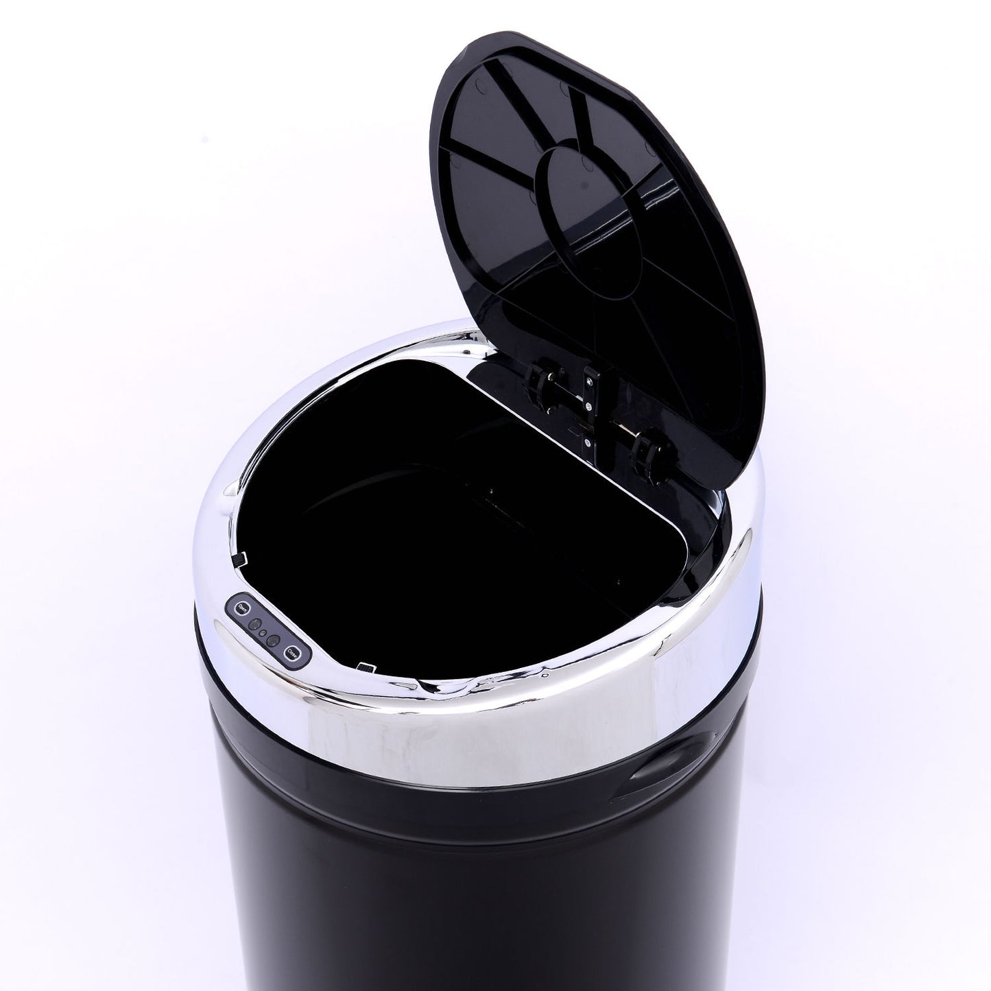 HOMCOM 42L Stainless Steel Sensor Trash Can W/ Bucket-Black