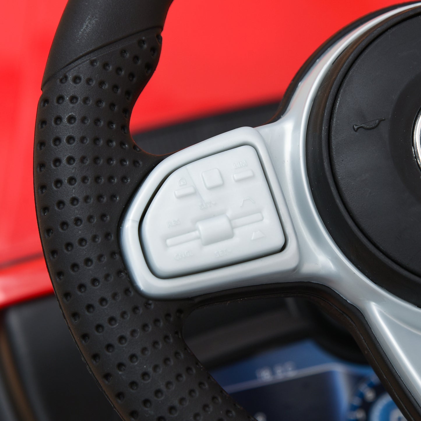 HOMCOM Aosom Compatible Baby Toddler Push Handle Sliding Car Mercedes-Benz G350 Licensed w/Big Steering Wheel Anti-overturning System Red