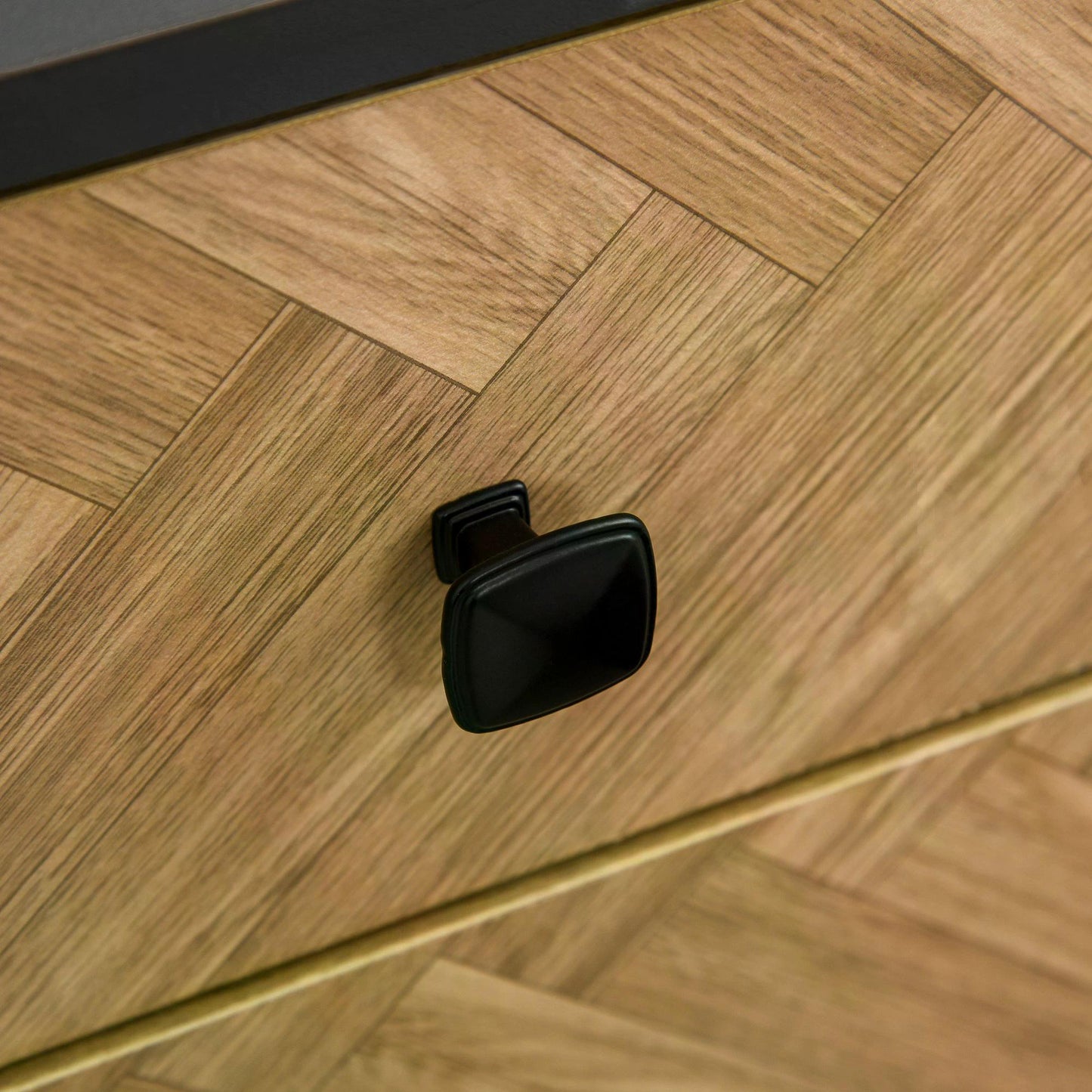 HOMCOM 5-Drawer Chest Storage Cabinet Sideboards with Metal Handles Freestanding Dresser for Bedroom, Living Room