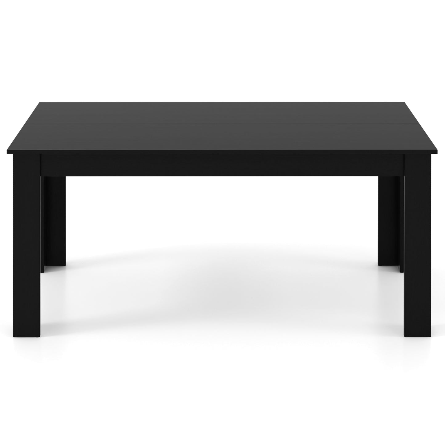 Modern Rectangular Kitchen Table for Breakfast Nook, Kitchen-Black