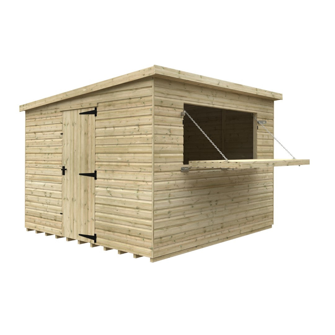 GardenArch 10x10w The Bar Wooden Shed