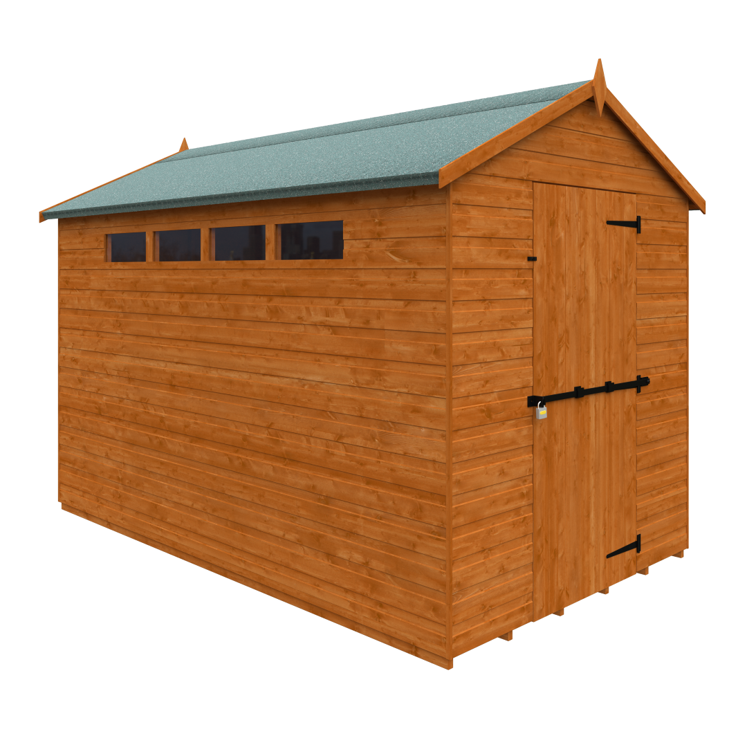 GardenArch 10x6 Security Apex Wooden Shed
