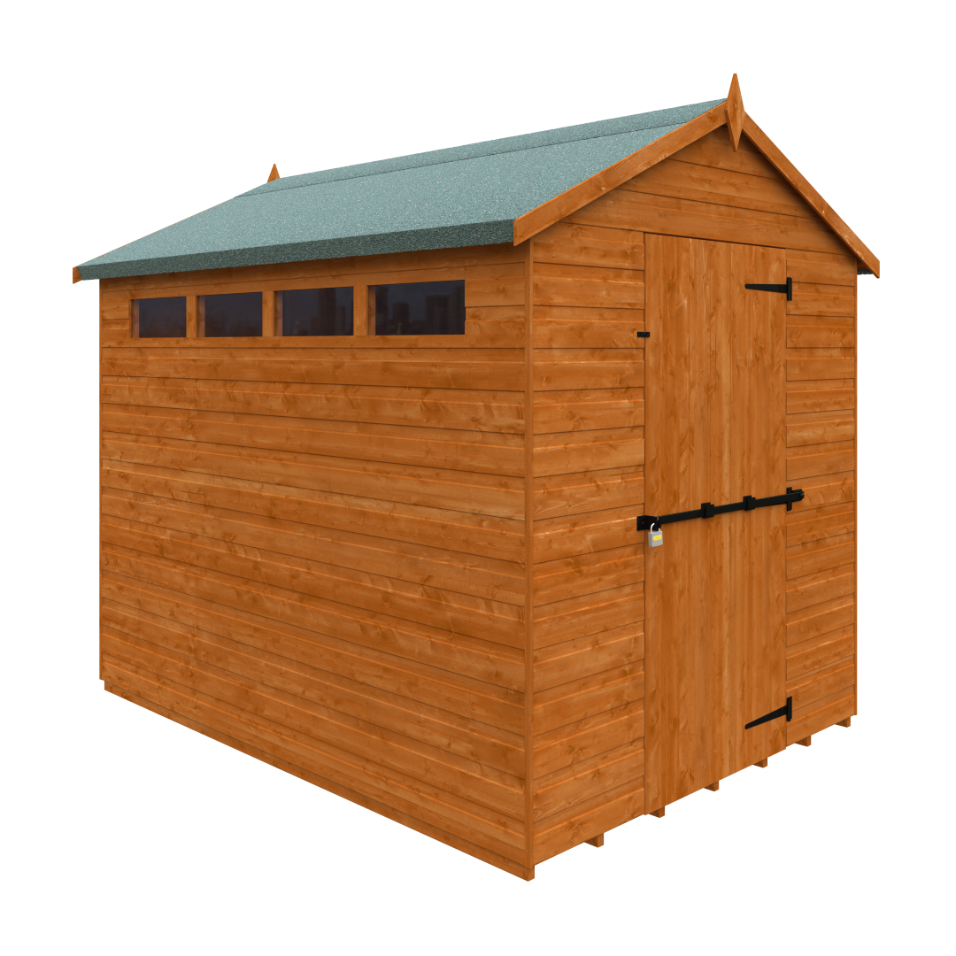 GardenArch 8x6 Security Apex Wooden Shed