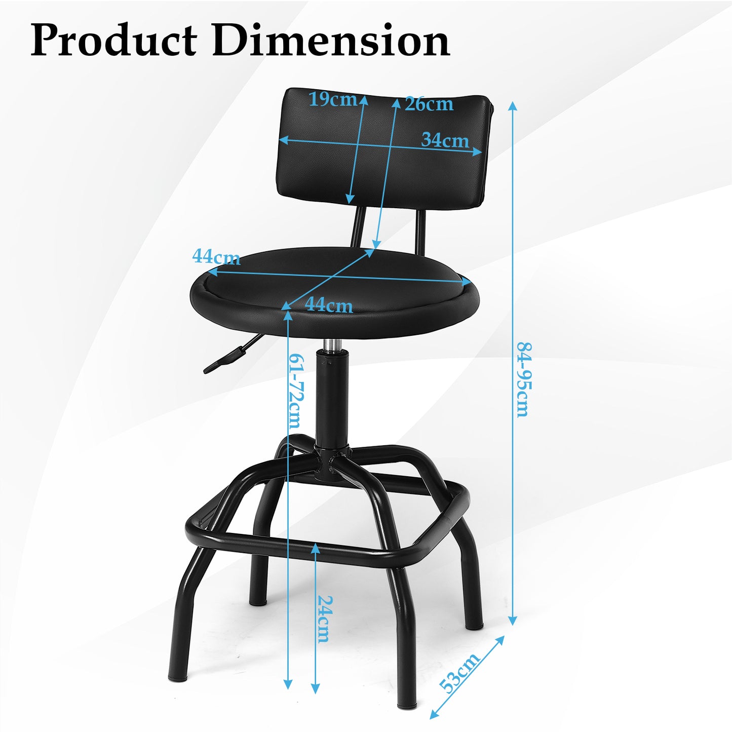 Adjustable Heavy Duty Hydraulic Seat Stool