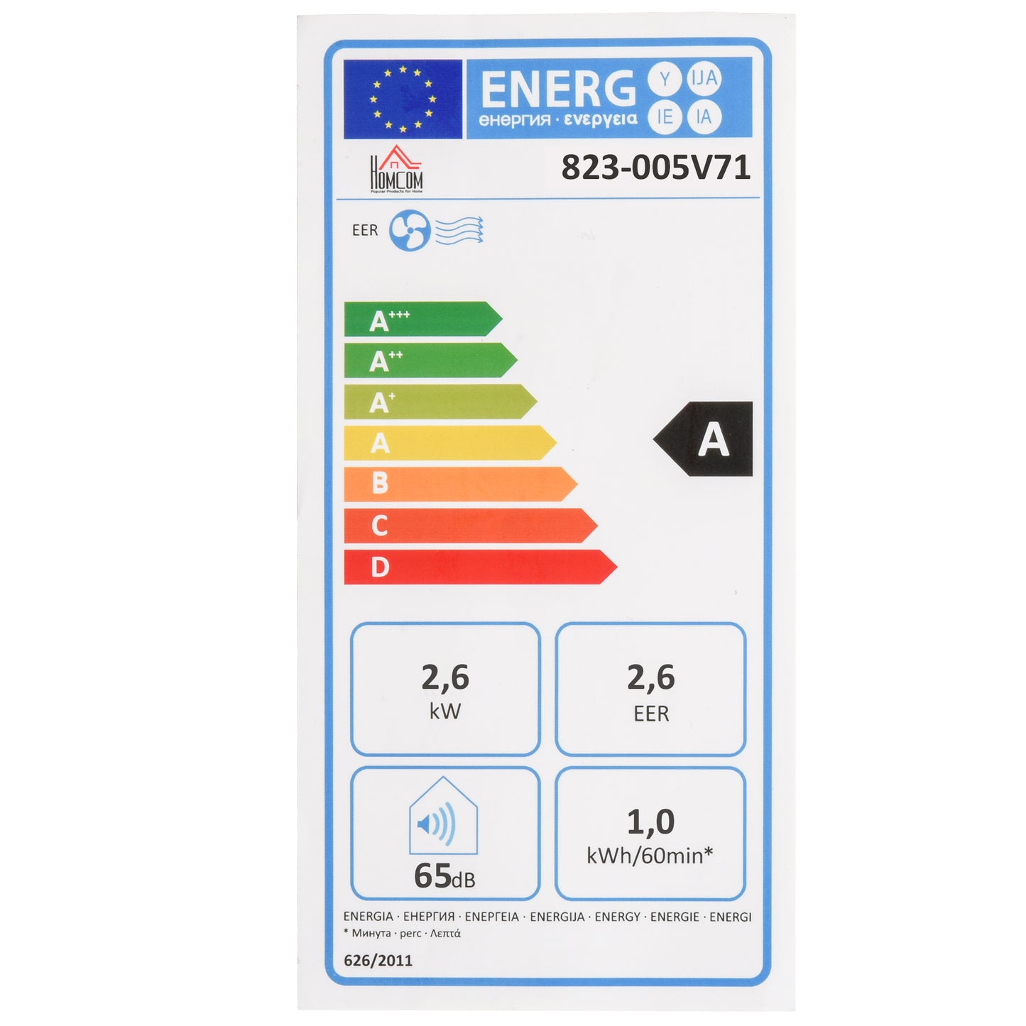 HOMCOM 9000 BTU 4-In-1 Compact Portable Mobile Air Conditioner Unit Cooling Dehumidifying Ventilating w/ Fan Remote LED 24 Hr Timer Auto Shut-Down