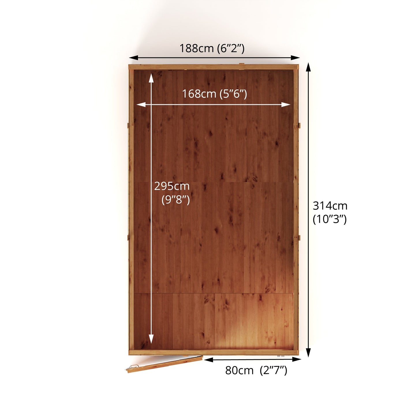 10 x 6 Woodsman Shiplap Pent - Styrene