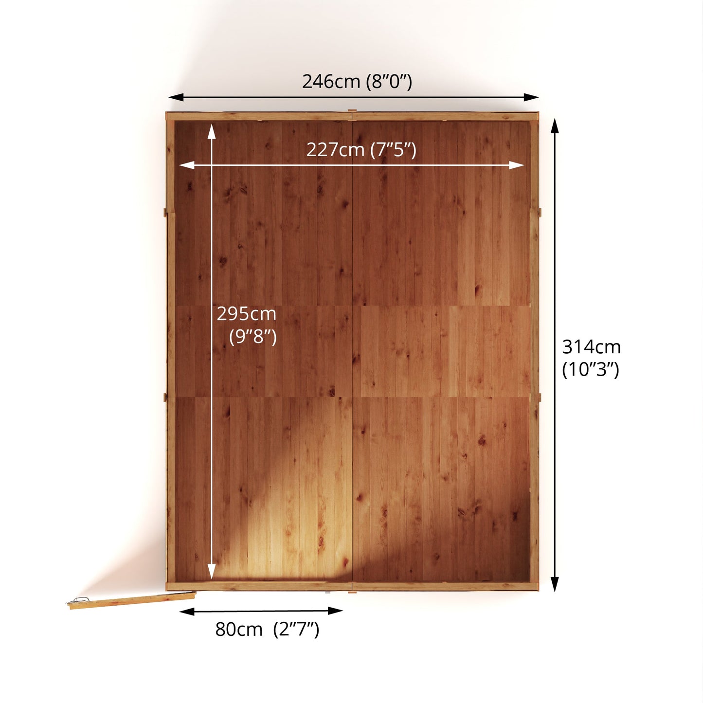 10 x 8 Woodsman Shiplap Pent - Styrene