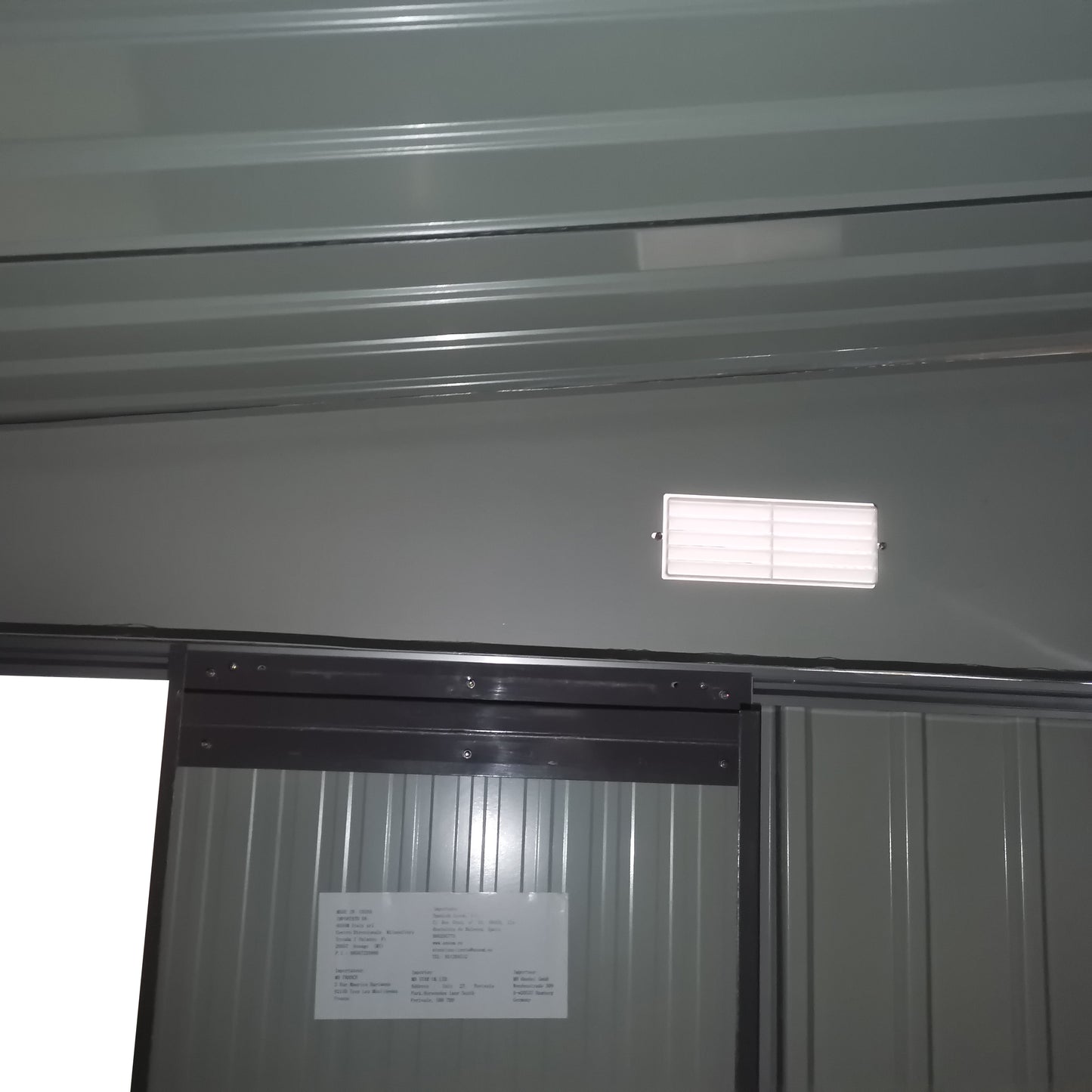 Outsunny 3.3 x 2.68m Corrugated Metal Shed - Black