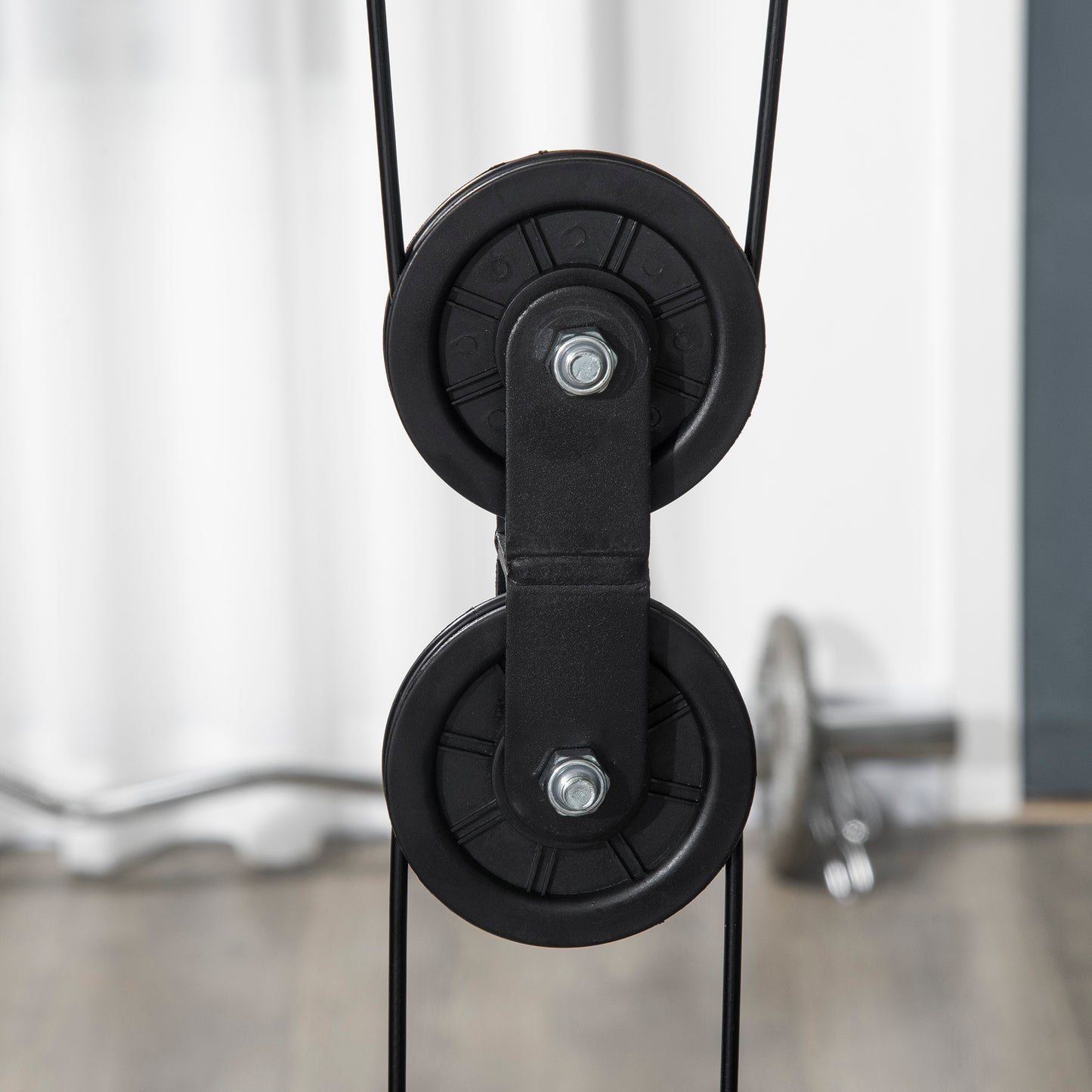 HOMCOM Multi Gym with Weights, Multifunction Home Gym Machine with 66kg Weight Stack for Full Body Workout and Strength Training, Red