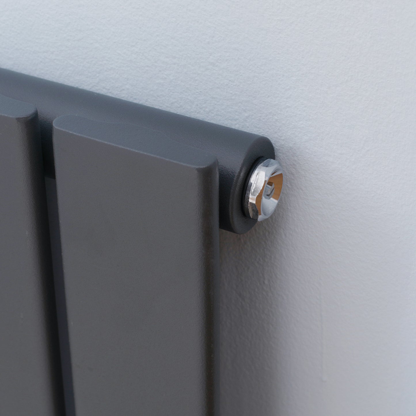 HOMCOM 60 x 60cm Space Heater, Water-filled Heater for Home, Single-layer Horizontal Designer Radiators, Quick Warm up Living room, Study Garage Grey