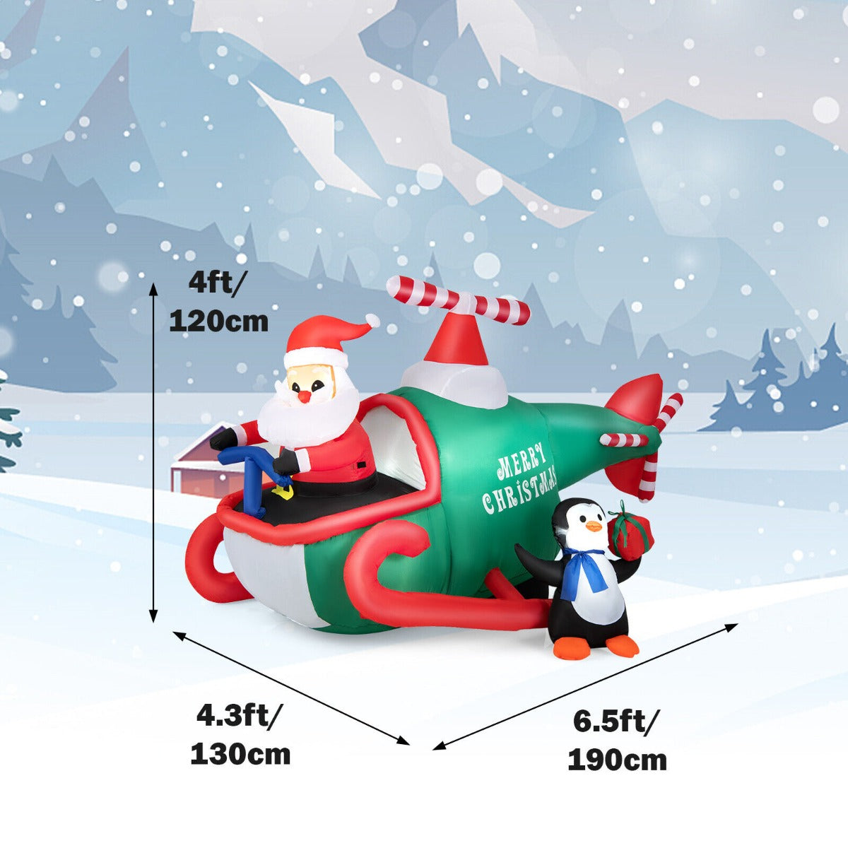 Inflatable Christmas Santa Claus with LED Lights for Indoor Outdoor