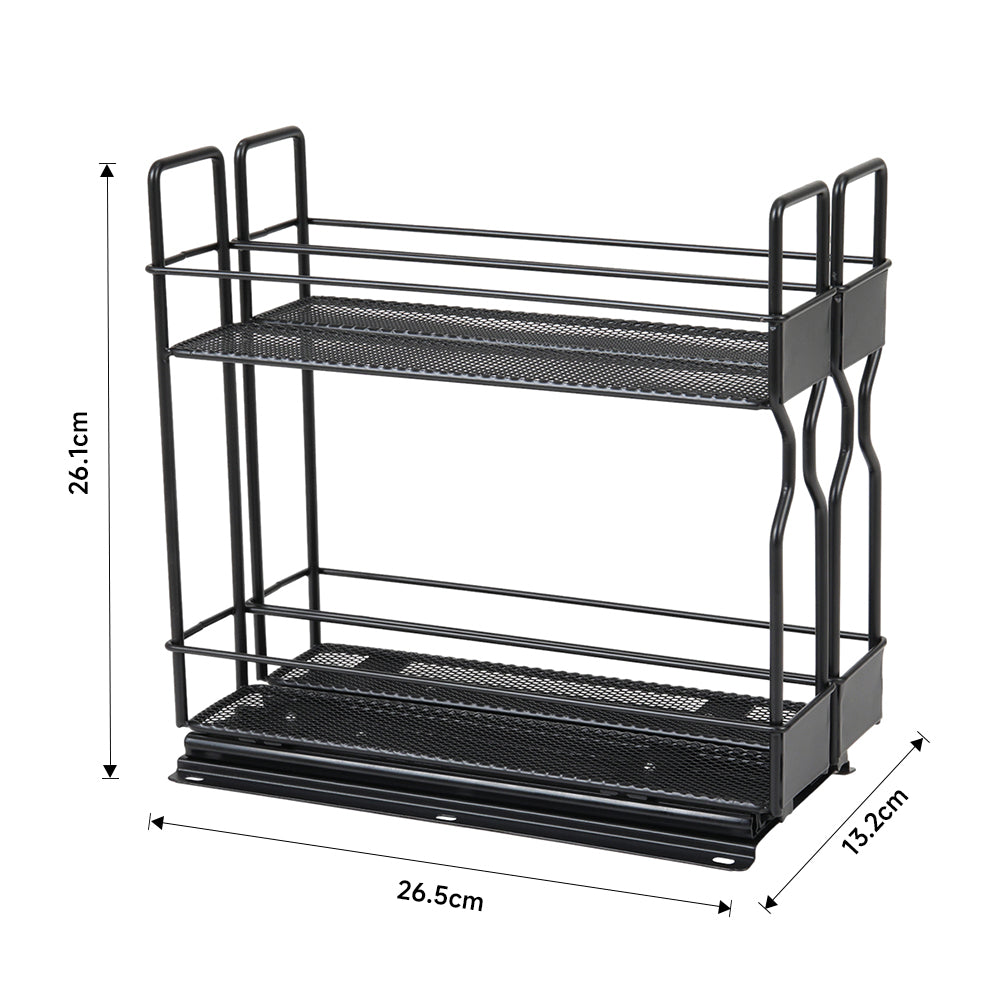 Slide-Out Metal Spice Rack for Cabinet
