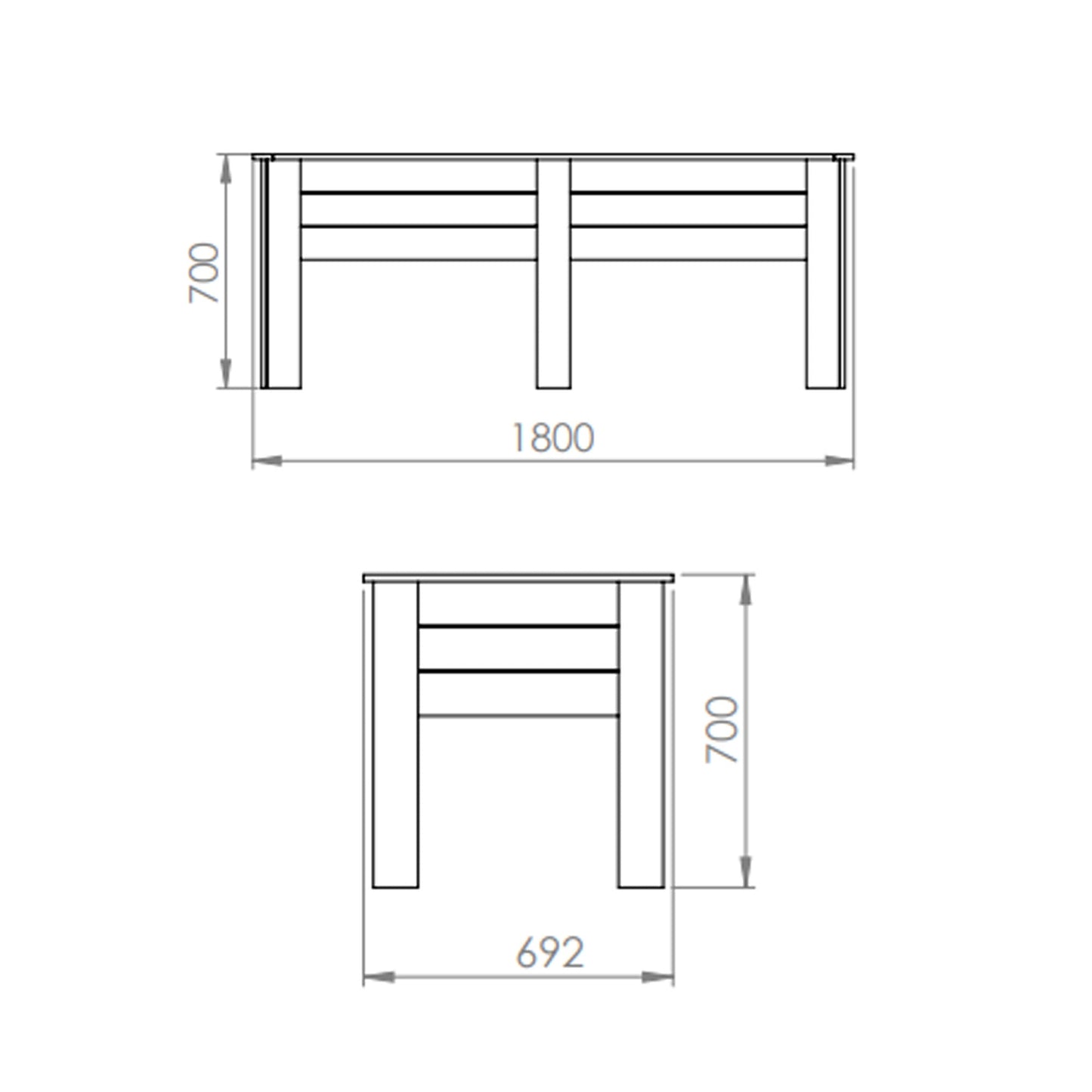 Carlton 1.8M Raised Planter