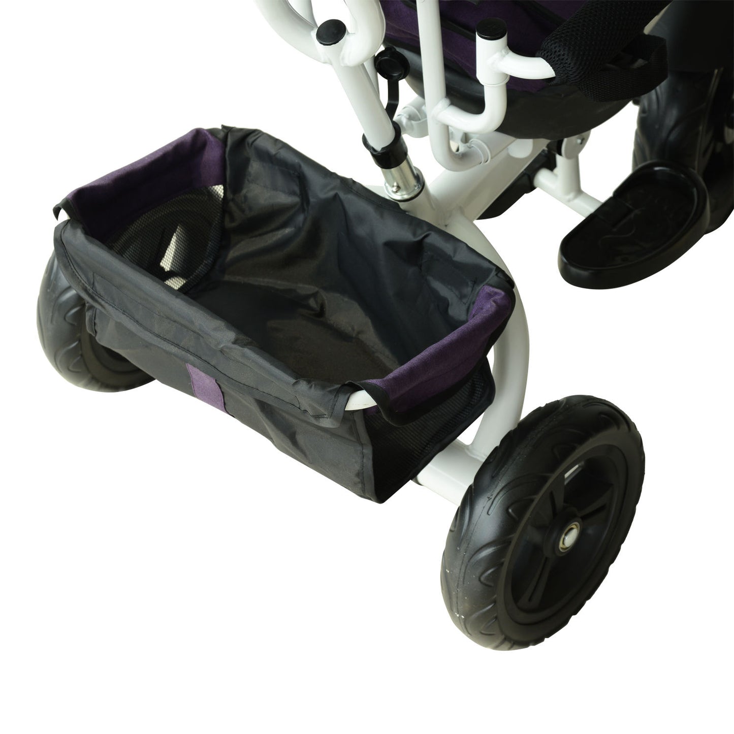 HOMCOM Baby Tricycle W/Handle-White/Purple