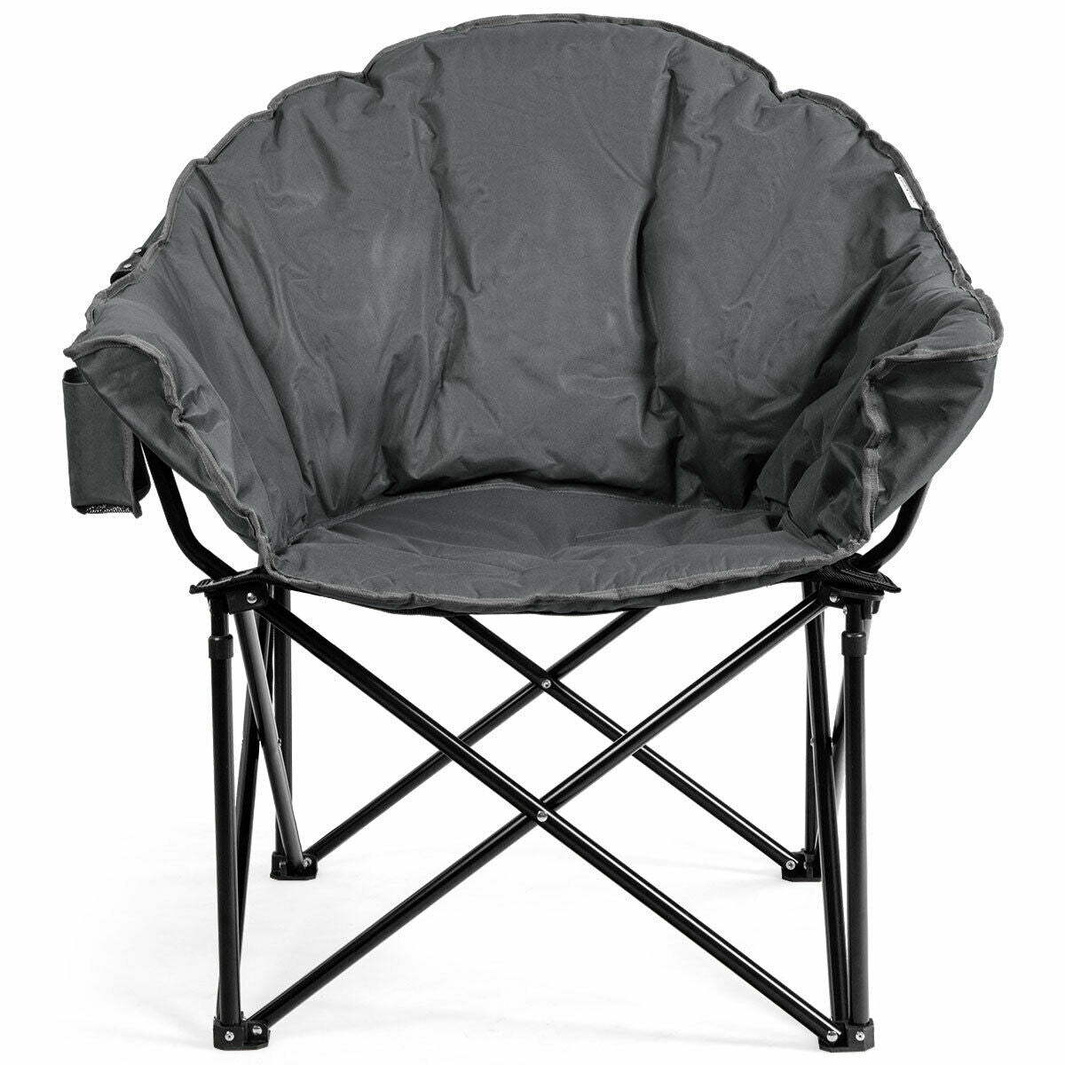 Padded Moon Chair with Bag-Grey