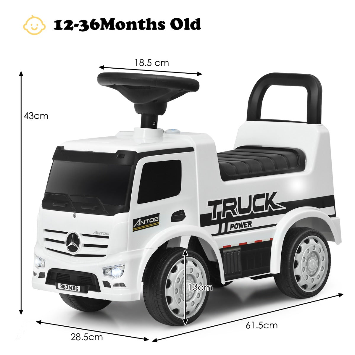 Kid's Ride On Push Car Licensed Mercedes Benz
