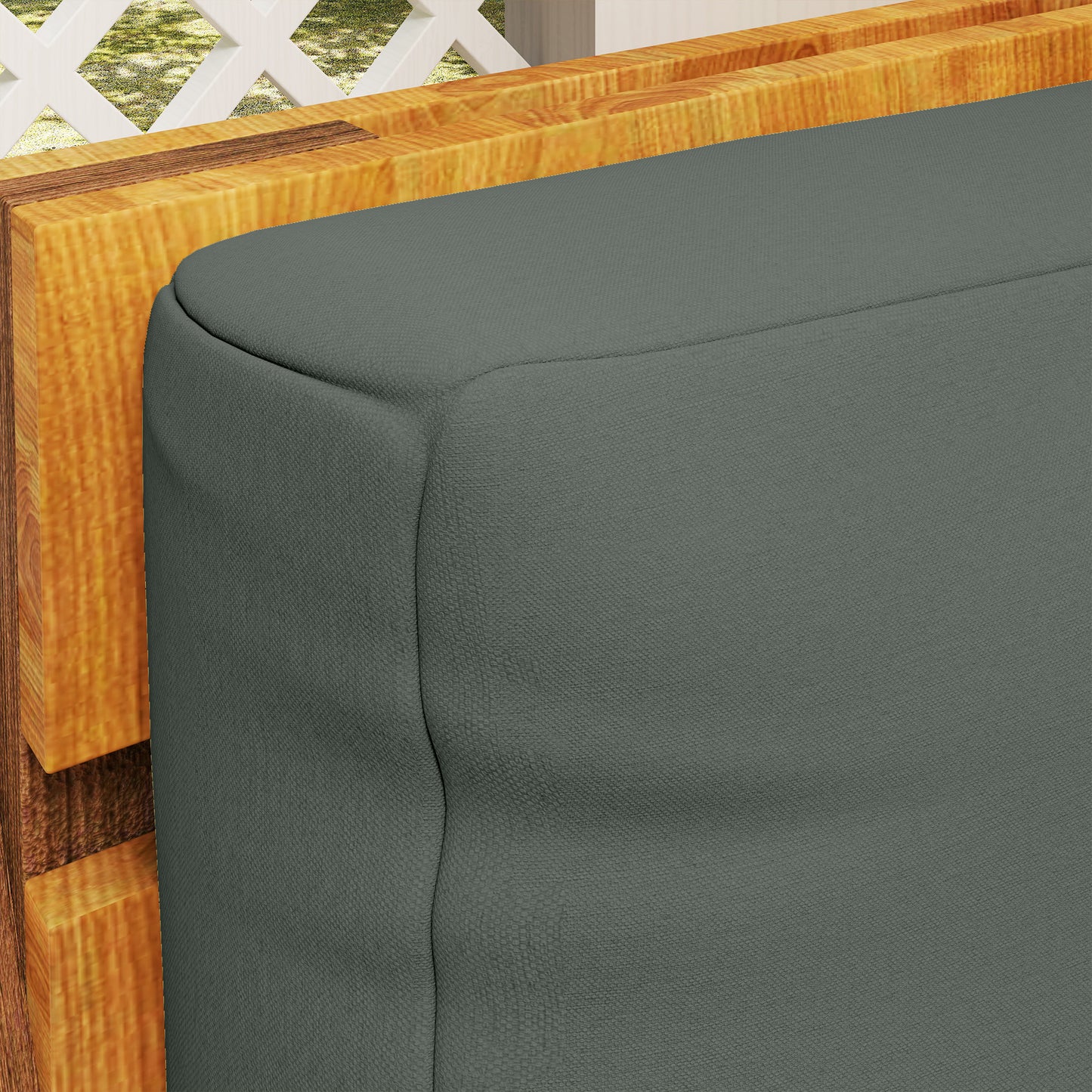 Outsunny Two Piece Seat Pallet and Back Cushions - Charcoal Grey