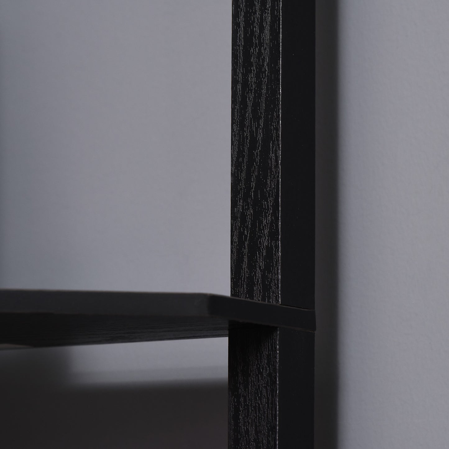 HOMCOM Corner Floor Lamp with Shelves, Modern Tall Standing Lamps for Living Room, Bedroom, with Pull Chain Switch (Bulb not Included), Black