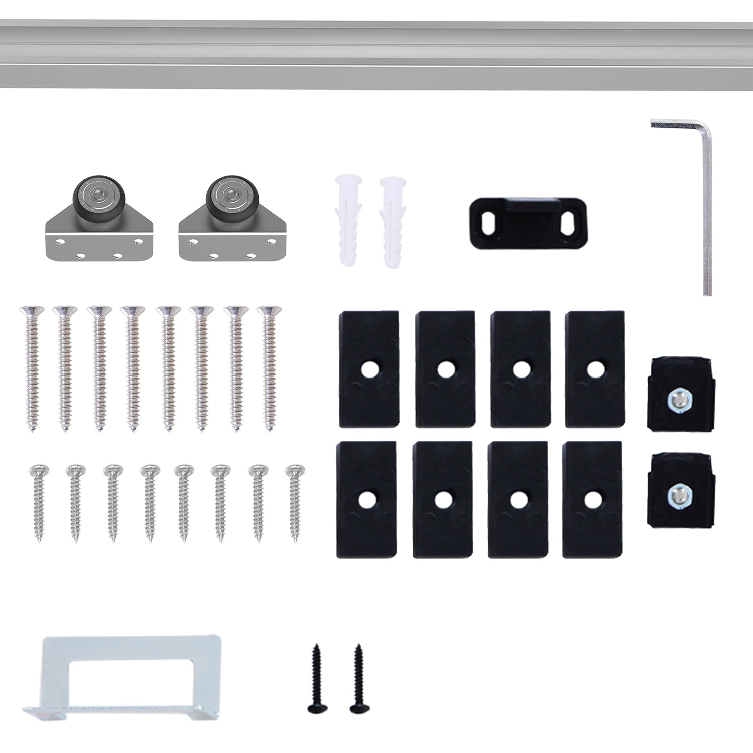 6FT/182cm Sliding Barn Wood Door Hardware Closet Track Kit - View #10