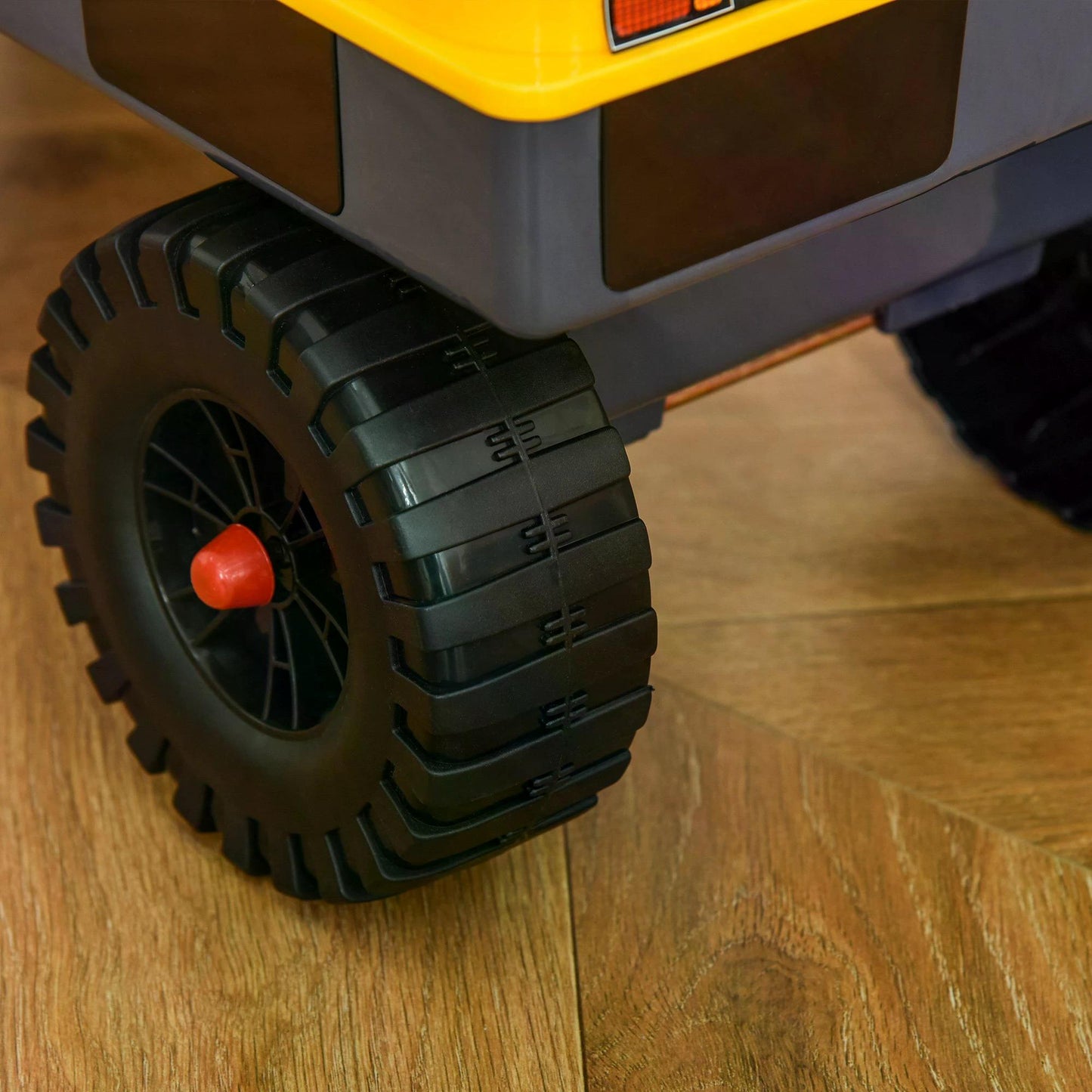 HOMCOM No Power Construction Ride on Excavator Digger Multi-functional Bulldozer Toy Detachable Digging Bucket and Music for Ages 2-3 Years Old Yellow