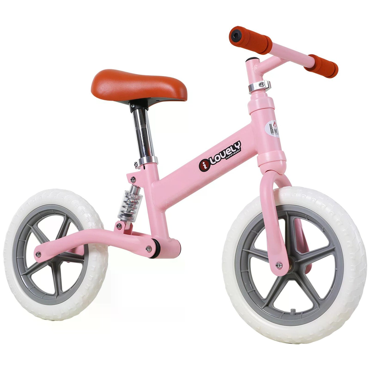 HOMCOM Toddler Balance Bike No Pedal Walk Training Pink