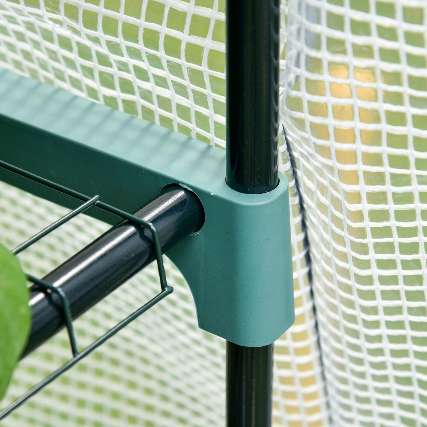 outsunny-4-tiers-mini-portable-greenhouse-plant-grow-shed-metal-frame-pe-cover-160h-x-70l-x-50wcm-white