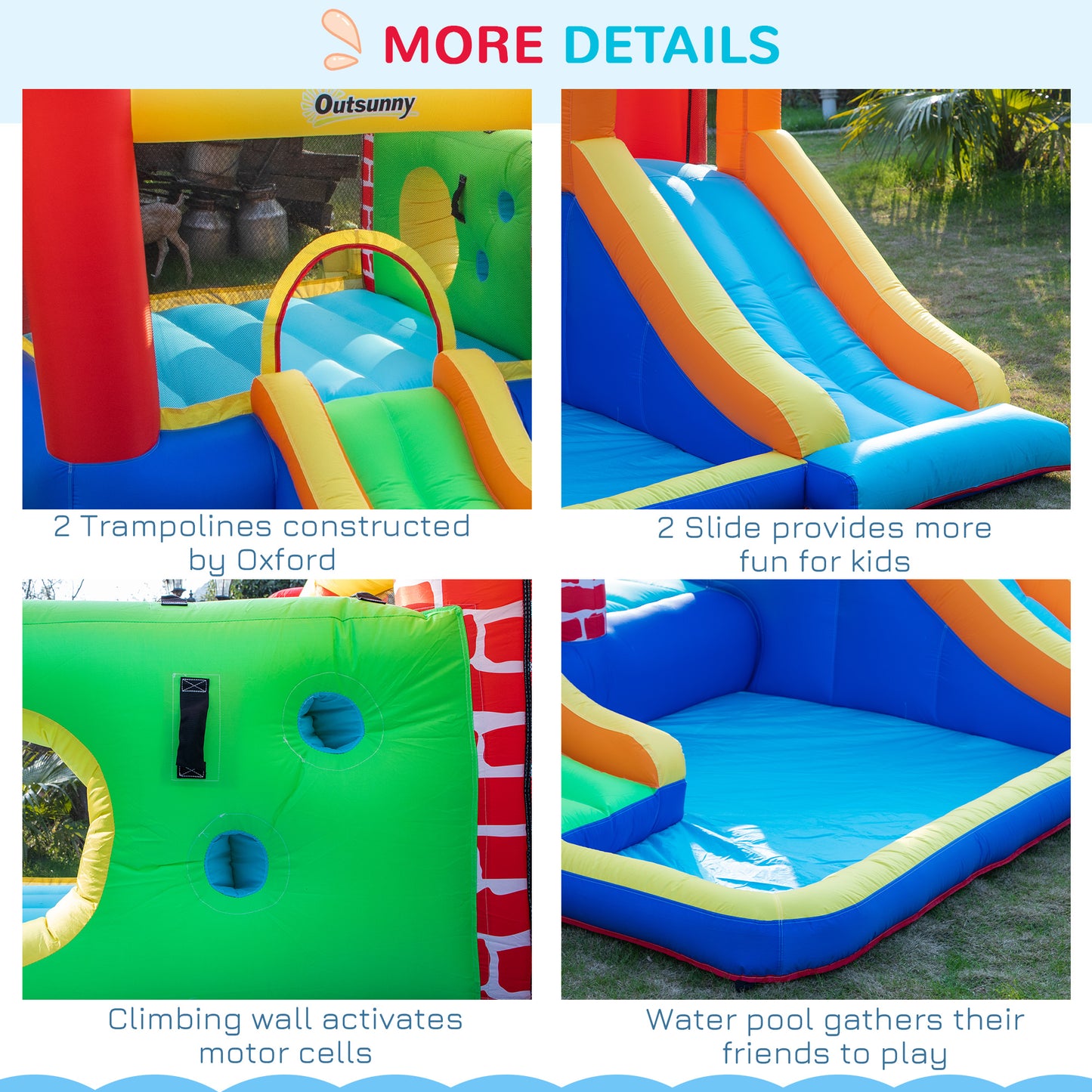 outsunny-4-in-1-kids-bounce-castle-extra-large-double-slides-trampoline-design-inflatable-house-pool-climbing-wall-for-kids-age-3-8-3-8x3-7x2-3m