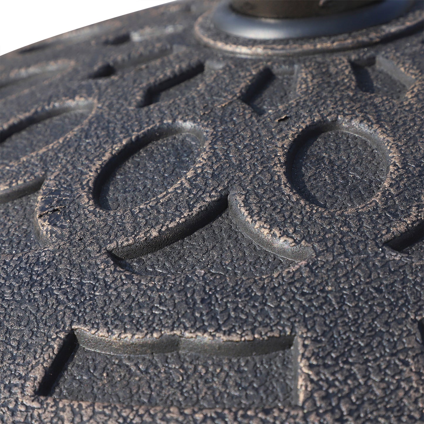 outsunny-14kg-round-garden-parasol-base-holder-decorative-resin-market-umbrella-stand-with-adjustable-coupler-bronze