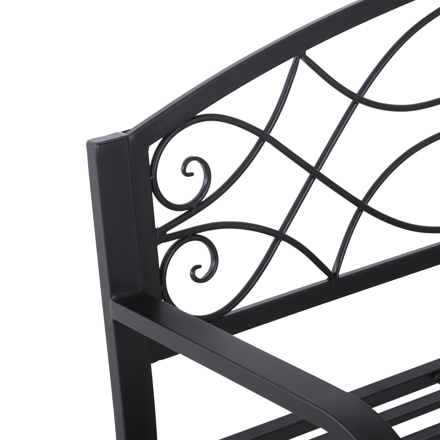 outsunny-2-seater-outdoor-patio-metal-garden-bench-yard-furniture-porch-park-chair-loveseat-black-129l-x-91h-x-50w-cm