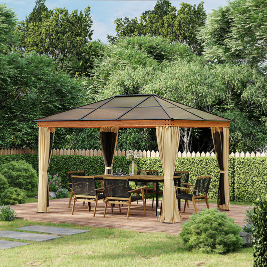 outsunny-3-x-3-6-m-hardtop-gazebo-canopy-with-polycarbonate-roof-aluminium-and-steel-frame-nettings-and-sidewalls-for-garden-patio-khaki