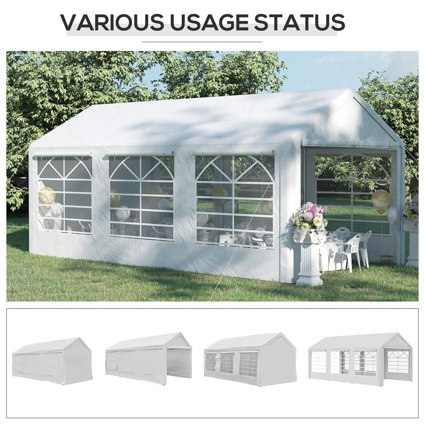 outsunny-garden-gazebo-marquee-party-tent-wedding-portable-garage-carport-shelter-car-canopy-outdoor-heavy-duty-steel-frame-waterproof-6m-x-3m