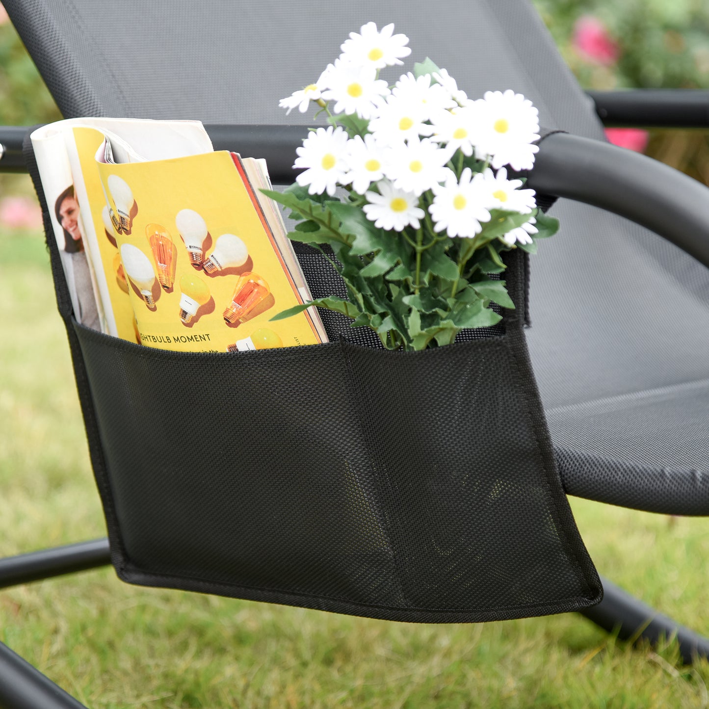 outsunny-2pcs-outdoor-garden-rocking-chair-patio-sun-lounger-rocker-chair-with-breathable-mesh-fabric-removable-headrest-pillow-armrest-side-storage-bag-black