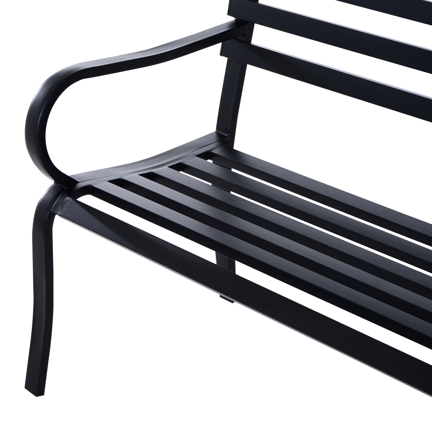 outsunny-2-seater-metal-garden-park-bench-porch-chair-furniture-patio-outdoor-park-loveseat-seat-black