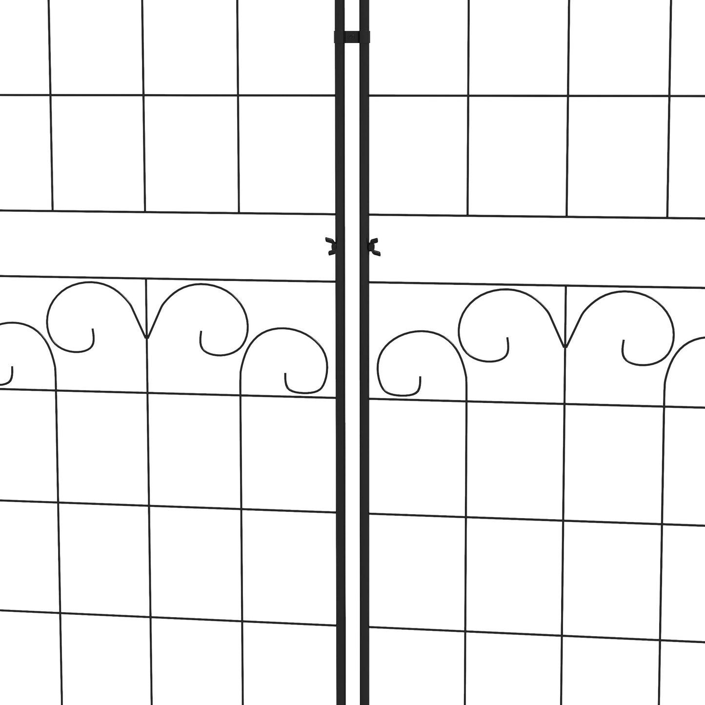 outsunny-metal-trellis-set-of-2-garden-trellis-for-climbing-plants-support-frames-floral-design