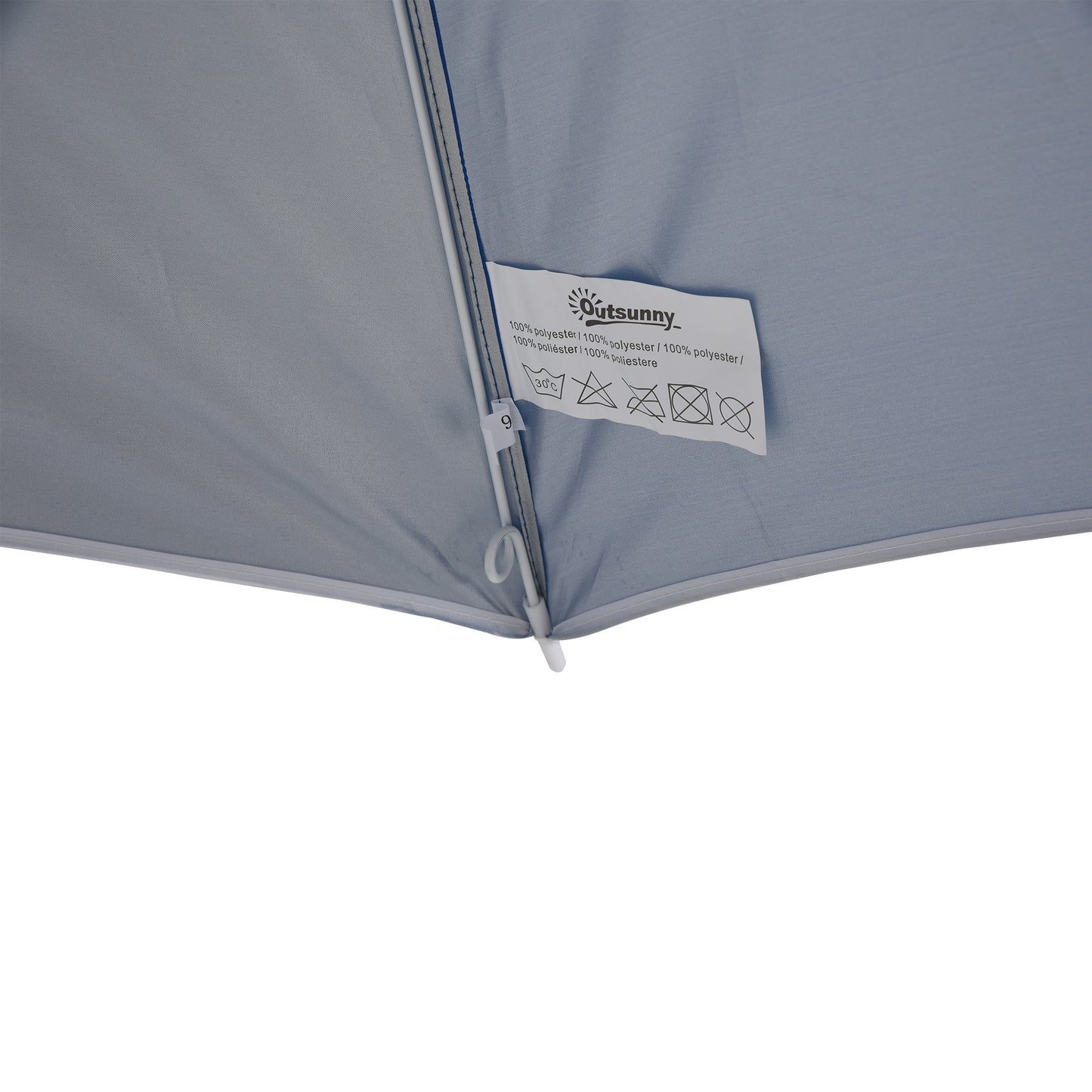 outsunny-88-arc-2-2m-fishing-umbrella-beach-parasol-with-sides-brolly-shelter-canopy-shade-with-free-carry-bag-blue