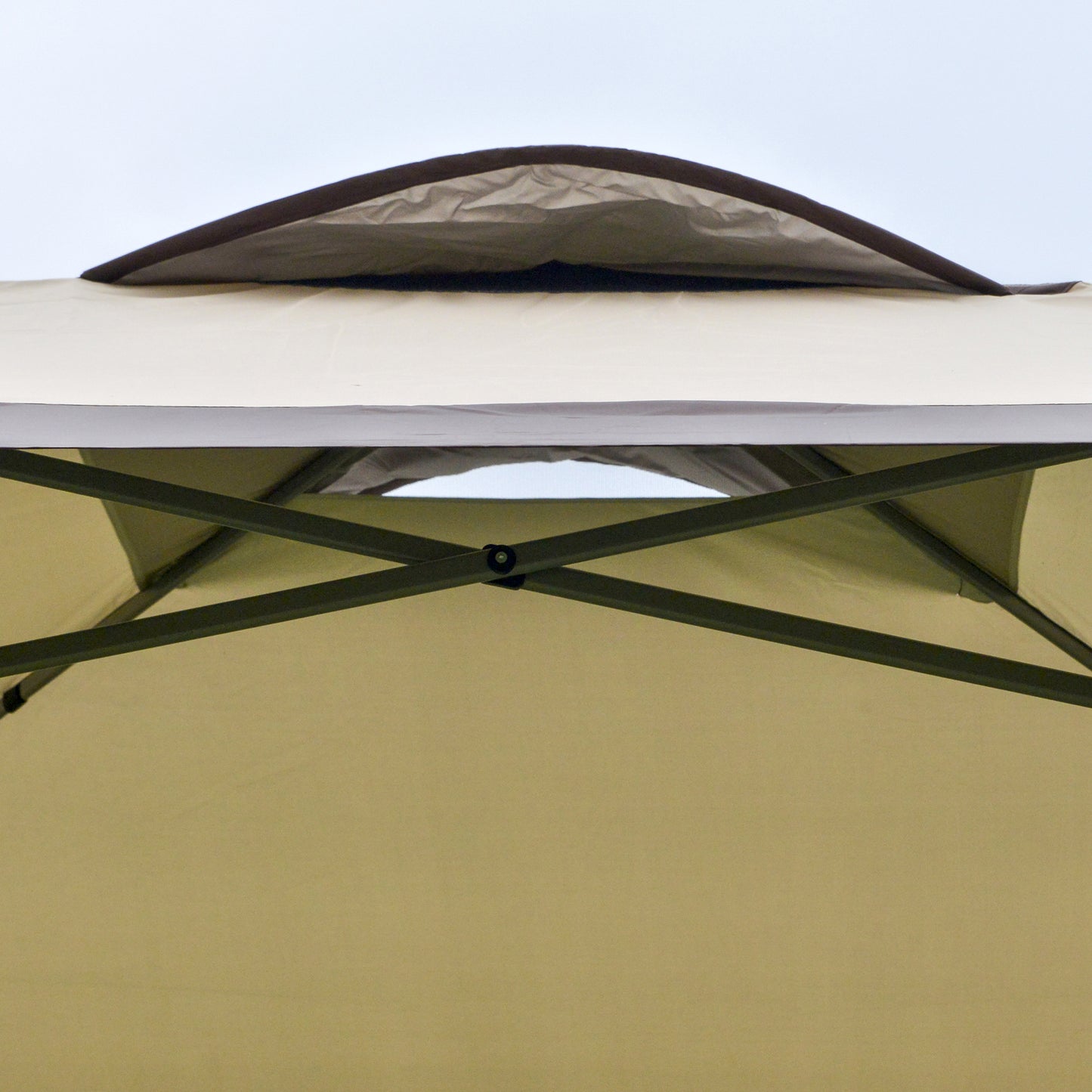 outsunny-4-x-4m-pop-up-canopy-gazebo-tent-with-roller-bag-adjustable-legs-outdoor-party-steel-frame-brown